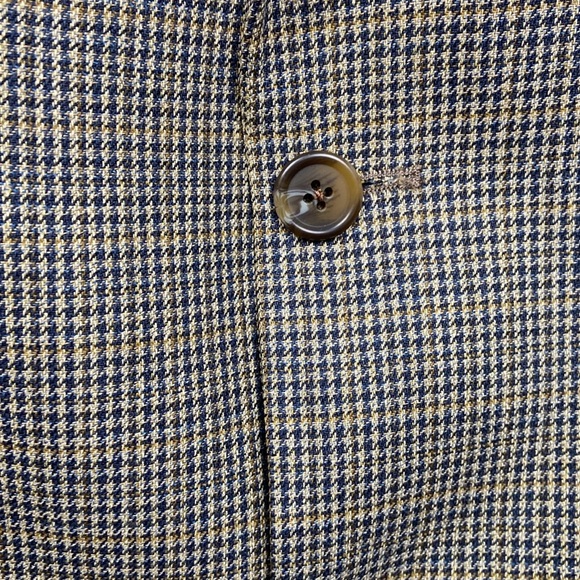 Vintage Chaps Ralph Lauren Men's Silk/Wool Blend‎ Suit Jacket Size 44L Brown Tan - Picture 4 of 9